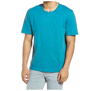 T-shirt homme surdimensionné sans coutures, 100% coton, couleur unie, impression de logo personnalisée, tissu tissé respirant. - Product Image 4