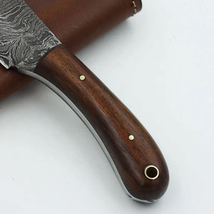 OEM Natural Wood Handle Damascus Steel <b>Blade</b> Pocket <b>Knife</b> Portable Outdoor Survival Hunting <b>Knives</b> for Industrial Leather Use - Product Image 5