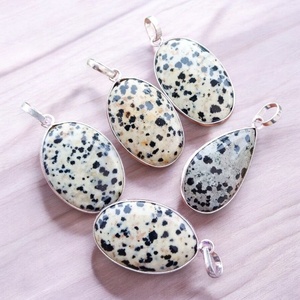 Silver Plate Water Drop Shape Cabochon Natural <b>Crystal</b> Aventurine Stone <b>Pendant</b> <b>for</b> Necklace Fashion Jewelry <b>for</b> Women - Product Image 3