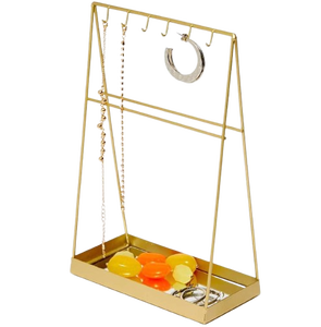 Porte-bijoux moderne en métal avec finition dorée Porte-bijoux en métal de luxe polyvalent de haute qualité Prix d'usine - Product Image 5