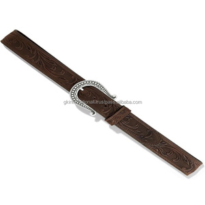 Offre Spéciale OEM personnalisé en gros mode pour hommes ceinture d'outillage en cuir occidental ceinture de cow-boy en cuir sculpté à la main fleur gravée - Product Image 1