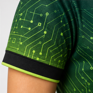 Custom Logo Womens <b>Green</b> <b>Lime</b> Digital Gradient Short Sleeve Polo <b>Shirt</b> Quick Dry Sublimation Golf Sportswear - Product Image 5