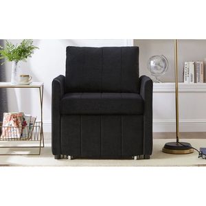 Divano Letto Convertibile Imbottito da 80 cm con Schienale Regolabile in 5 Posizioni e Tasche Laterali per Casa e Ufficio - Product Image 6