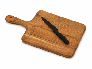 Tabla de cortar de madera de acacia premium con asa, tabla de picar de madera gruesa con bordes redondeados, apta para alimentos, multiusos para servir y cocinar - Product Image 2