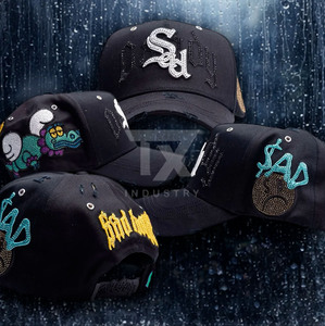 Nouvelle Casquette Originale Tito Double P Noire Snapback G5 Broderie Noire Casquette de Baseball en Daim 5 Panneaux Innedit Hat - Product Image 5