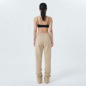 <b>Women</b> High Waist Fleece Wide Leg <b>Harem</b> <b>Pants</b> Full Length Loose Fit Solid Color Casual Summer Breathable Joggers Knitted Cotton - Product Image 1