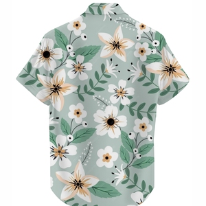 เสื้อชายหาดพิมพ์ลายแบบซับลิเมชั่น แห้งเร็ว ระบายอากาศดี ป้องกันรังสียูวี สไตล์ฮาวาย สำหรับวันหยุดฤดูร้อน กระดุมทรงแตร ลำลอง พิมพ์ลายสั้น - Product Image 3