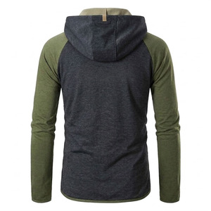 Sweat-shirt à capuche unisexe KADIA pour homme, coupe ajustée, bicolore, fermeture éclair, manches raglan, en mélange de coton léger, avec logo personnalisé - Product Image 2