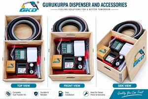 Kit de pompe à carburant diesel portable GKD avec compteur et buse jusqu'à 60 LPM - Product Image 5