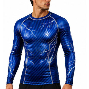 Stretch Performance Rash Guard for Men Long Sleeve Athletic <b>Compression</b> <b>Shirt</b> for Workout Surf and Swim Sessions - Product Image 4