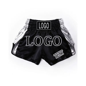 Shorts de boxe personnalisés pour hommes, vêtements de Muay Thai avec logo, impression numérique unie, prix d'usine, service OEM - Product Image 1