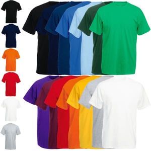Camisetas de manga corta con cuello redondo de algodón liso para hombre, venta al por mayor, informales, regulares, tallas - Product Image 1