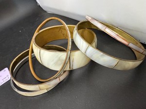 India Fashion Bangles Resin with <b>Metal</b> Bangle Set Fashion Jewelry & Accessories Handmade Direct Factory Sale - Product Image 3