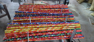 8cm Long Eucalyptus Wood <b>Broom</b> <b>Handle</b> PVC Coated Flower Design Mix Colors Portable Toilet Use - Product Image 3