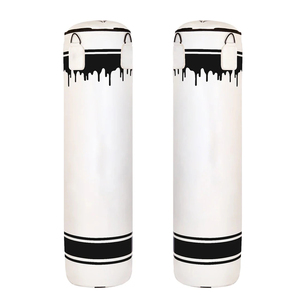 White 2026 Latest Fabric Boxing Punching Bag with Dripping Print Hook Loop Closure Elastic Design for Adult Training Use - Product Image 6
