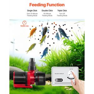 Pompa Acqua per Acquario 24V DC 60W 1750 GPH, Generatore di Onde Marino con Pompa di Ritorno Maxima da 16 piedi e Flusso Regolabile per Applicazioni in Laghetti per Pesci - Product Image 6