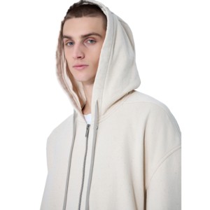 Sweat-shirt à capuche surdimensionné personnalisé avec nouveau logo, fermeture éclair intégrale, manches longues, impression numérique, 100% coton, hiver, pour homme - Product Image 2