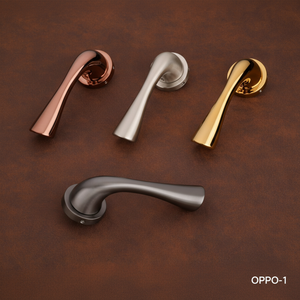 Modern Zinc Alloy Furniture Lever Handle OPPO-1 Durable Cabinet <b>Door</b> Hardware in Rose Gold Silver Gold <b>Black</b> Finish - Product Image 3