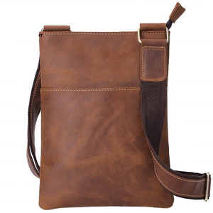 Bolso Bandolera de Cuero Genuino para Hombre, Estilo Casual, Color Marrón - Product Image 1