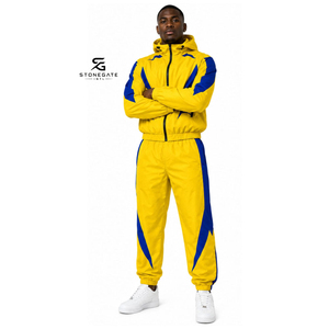Ensemble de survêtement décontracté personnalisé à capuche coupe-vent uni, style cargo sport, créez votre propre tenue unisexe en polyester 2026 - Product Image 4