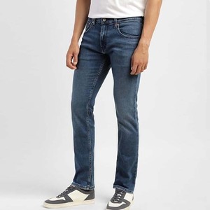 Vaqueros holgados de mezclilla para hombre, 100% algodón, lavado desgastado, corte oversize, doble rodilla, efecto sucio - Product Image 2