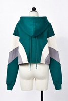 Sudadera con Capucha para Hombre de Alta Calidad, 100% Algodón, Lavado Ácido, Estilo Corto, Unisex, Streetwear, con Pedrería, Talla Grande