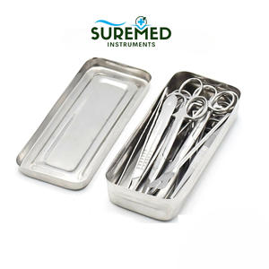 Kit de Cirugía Menor de 13 Piezas, Instrumentos Quirúrgicos de Acero Inoxidable, Kit de Cirugía Menor Manual Reutilizable con Caja de Esterilización, CE ISO - Product Image 4