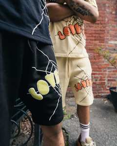 Conjunto de Camiseta y Pantalones Cortos Grises para Hombre, Estilo Urbano, Casual, Transpirable, de Manga Corta, 2 Piezas, Personalizable - Product Image 4