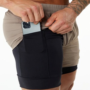 Quick Dry Solid Canvas Men's Running Shorts High Quality Customizable Low MOQ Hot Sale Fitness Shorts - Product Image 6