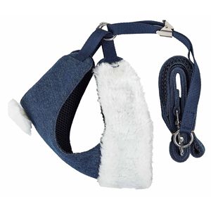 Luxe Pom Draper Pettorina e Guinzaglio 2-in-1 Regolabili per Cani con Design a Rete Invertita e Elegante Fiocco con Pompon - Pettorine Premium per Animali Domestici - Product Image 5