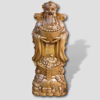 Statue Artisanale Tam Viet en Bois de Palissandre, Divinité de la Richesse, Sculpture Traditionnelle en Bois Feng Shui pour la Décoration de la Maison et des Entreprises