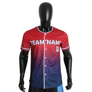 Camiseta de Béisbol Personalizada con Logotipo OEM ODM, Uniforme en Blanco Cómodo y Transpirable, Sublimación, Tallas Grandes - Product Image 1