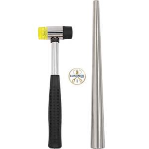 Medidor de Anillos, Mandril para Medir Anillos, Juego de Calibradores de Anillos de Acero, Martillo de Joyero de Goma - Product Image 2