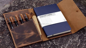 Funda de Cuero Genuino de Lujo para Cuaderno, Plegable, Cómoda, Protectora y Recargable, para Ejecutivos NBC-0032 - Product Image 2