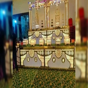 Estación de Buffet para Eventos LumiLattice, Moderna, Clásica y de Lujo, en Acero Inoxidable |   Mostrador Modular para Catering de Banquetes de Boda al Aire Libre, Rápido - Product Image 4