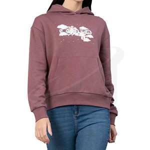 Sweat à capuche décontracté pour femme, style streetwear, avec imprimé de dessin animé, poche avant, manches longues, en coton, style automne - Product Image 1