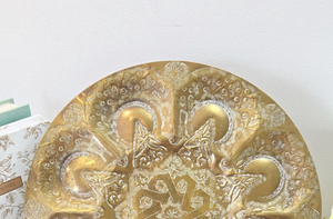 Handmade Wedding Brass Embossed Charger Plate Dining Decoration Indian Style <b>Dinner</b> Dishes Plate at Cheap Price For Party Use - Product Image 3