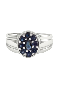 Bague en saphir bleu en argent sterling 92,5 KLSR-11617 - Product Image 2