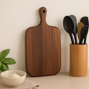 เขียงไม้อะคาเซียพร้อมด้ามจับเขียงไม้สับเสิร์ฟในครัว - Product Image 4