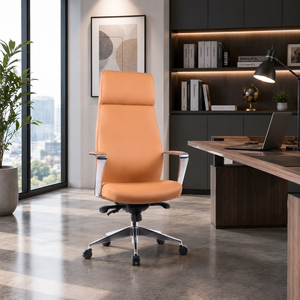 Chaise de bureau moderne KINSHA en maille avec accoudoirs réglables et appui-tête intégré, design ergonomique pivotant pour immeuble de bureaux - Product Image 1