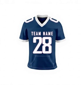 Camiseta de Fútbol Americano Sublimada Personalizada, Cuello en V, Manga Corta, Nombre del Equipo, 28, Prenda Deportiva de Poliéster para Hombre - Product Image 2