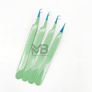 Pince à épiler antistatique de précision tendance, durable, en acier inoxydable, pour cils, avec pointe personnalisée pour greffe - Product Image 3