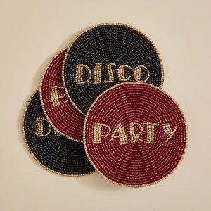 Flower Shaped Handmade Glass Seed Beaded <b>Drink</b> <b>Coaster</b> Set Contemporary Table Protection Mats <b>For</b> Homes Restaurants And Hotels - Product Image 5