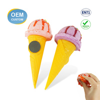Vinilo Adhesivo para Refrigerador con Diseño de Helado Simulado, Bola de Helado Suave, Cono Crujiente, Decoración para Ventana, Postre, Pastel