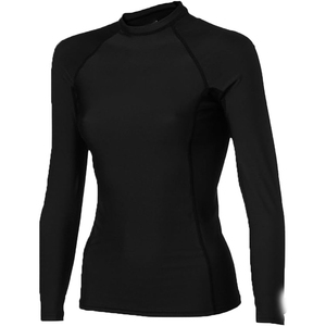 Solid Color <b>women</b> Long Sleeve <b>Rash</b> <b>Guard</b>-Breathable & Quick Dry Customizable Fitness Wear for Sale Customized <b>Women</b> <b>Rash</b> <b>Guard</b> - Product Image 1