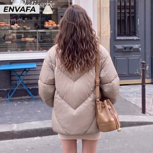 Custom Puffer Jacket for Women Winter <b>Coats</b> Windbreaker Jackets Parkas De Mujer <b>Wool</b> <b>Coat</b> Custom Jacket <b>With</b> Logo ODM Factory - Product Image 2