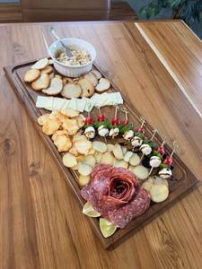 Heavy Duty Acacia <b>Wood</b> Butcher Block Cutting Board Reversible Wooden Kitchen Board for Chopping Carving <b>Slicing</b> Food Preparation - Product Image 6