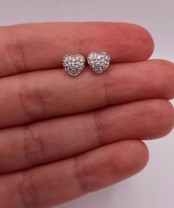 Pendientes de Diamante Cultivado en Laboratorio de 0.25 Ct con Forma de Corazón, Oro Sólido de 14K, Certificado IGI, Joyería Minimalista para Mujer - Product Image 1