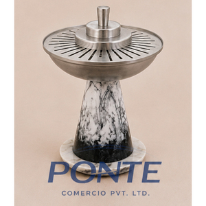 Quemador de Incienso Árabe Moderno y Minimalista de Mármol Blanco y Metal, para Oud y Frankincienso, Elegante Decoración para el Hogar, Regalo - Product Image 1