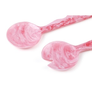 Cucharas de Servir de Resina Rosa Marmoleada con Mangos Largos, Diseño de Lujo, Acabado Espejo, Capacidad de 10 ml - Novedad para Fiestas - Product Image 4